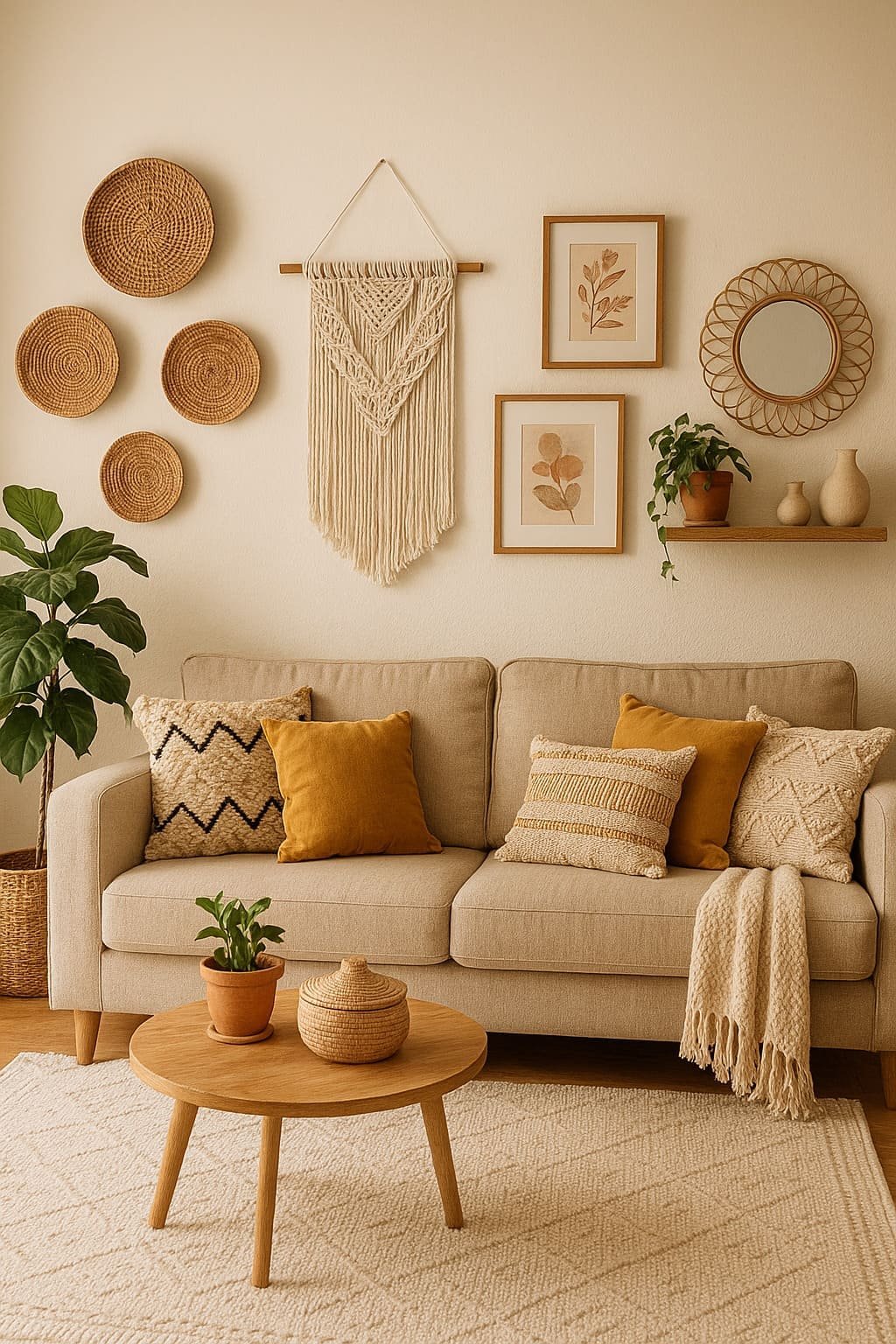 Boho Wall Décor Ideas to Transform Your Living Room Into a Relaxed